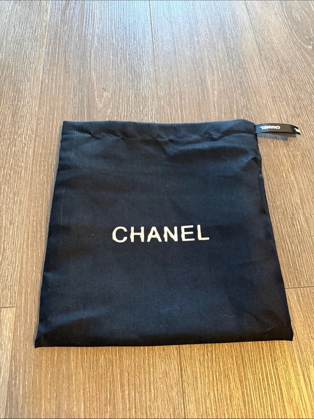 CHANEL Black and White Branded Dust Pouch